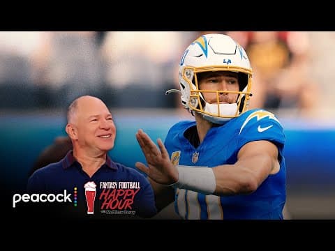 Back Justin Herbert, Oronde Gadsden props in MIN vs. LAC | Fantasy Football Happy Hour | NFL on NBC