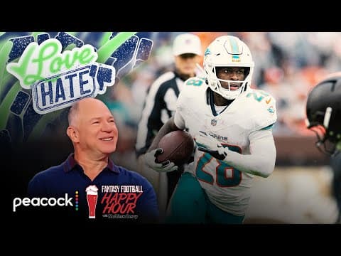 Week 8 Love/Hate: De’Von Achane, Derrick Henry, Rashee Rice, Jalen Hurts | Happy Hour (FULL SHOW)