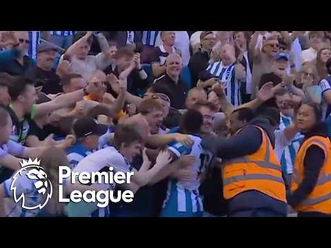 Yankuba Minteh smashes home near-post shot to clinch Brighton's win | Premier League | NBC Sports