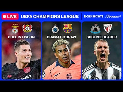 UEFA Champions League 24/7 ⭐ | MD4: Barça, Newcastle & MORE | Saturday 11/15 | CBS Sports Golazo
