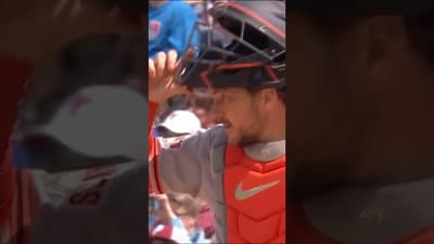 Patrick Bailey catches Justin Crawford stealing 🚫