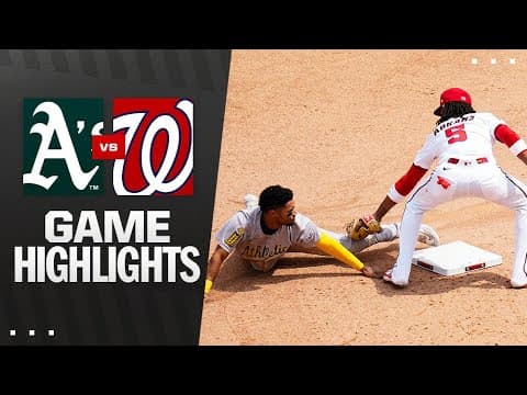 A's vs. Nationals Game Highlights (8/7/25) | MLB Highlights