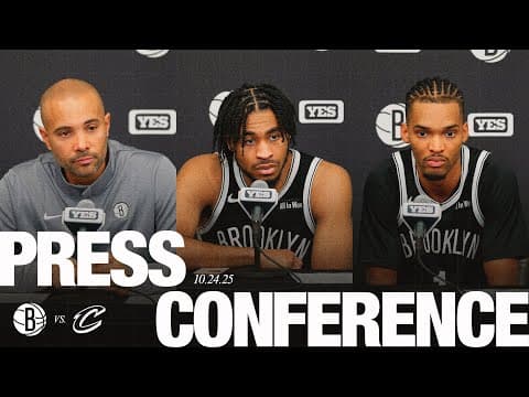 Jordi Fernández,  Cam Thomas, and Ziaire Williams Postgame Press Conferences vs Cleveland