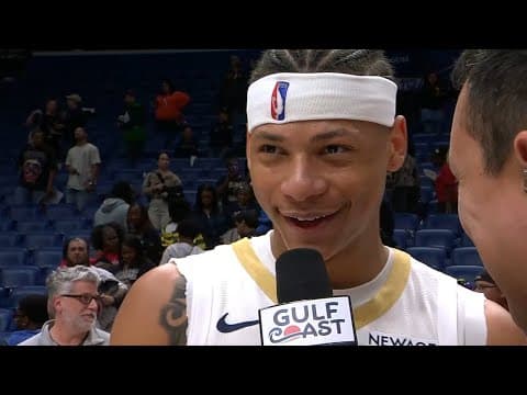 Jeremiah Fears On-Court Postgame Interview vs. Kings 2/9/26