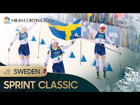 Sweden SWEEPS podium in cross-country women's sprint classic | Winter Olympics 2026 | NBC Sports