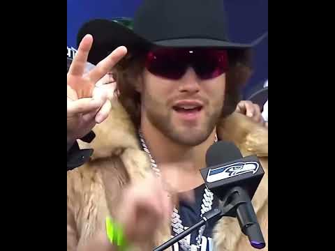 AJ Barner was living his best life 🤣 (via @seahawks, @nfl/IG)