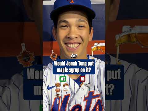 Asking Jonah Tong the all-important question…Would he put maple syrup on these food items? 🍁🥞