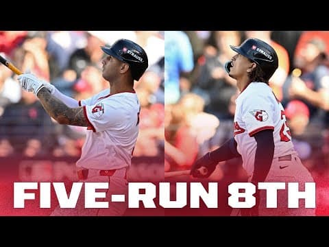 FULL INNING: Guardians GO OFF for five runs in the 8th to take the lead! 🔥