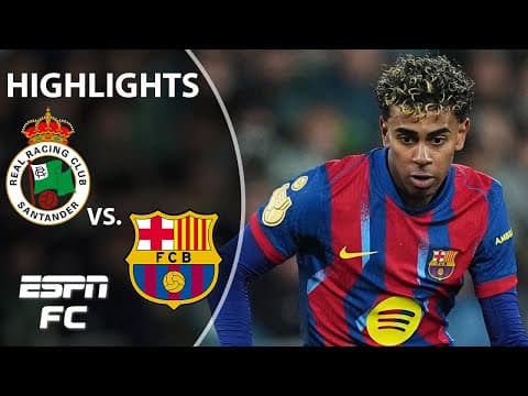 Racing Santander vs. Barcelona | Copa del Rey Highlights | ESPN FC
