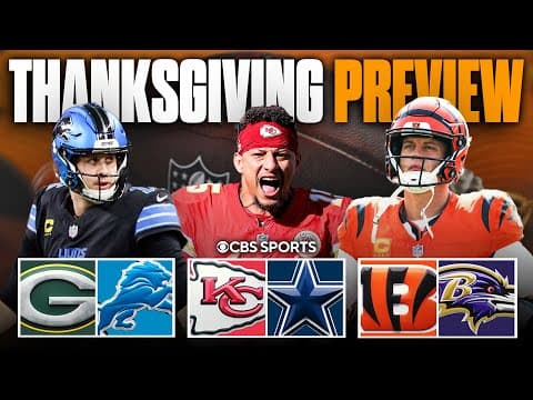 NFL Thanksgiving Preview: Packers-Lions, Chiefs-Cowboys, Bengals-Ravens | Predictions + Picks to Win