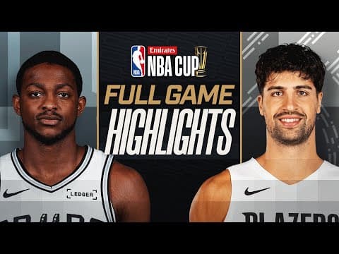 SPURS at TRAIL BLAZERS | EMIRATES NBA CUP 🏆 | FULL GAME HIGHLIGHTS | November 26, 2025