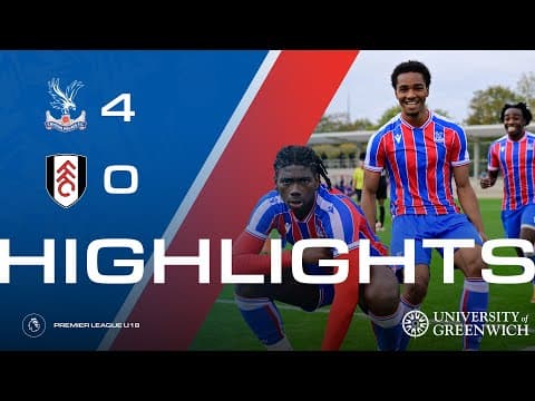 Jasper Judd Rocket 🚀 ☄️ | U18 Match Highlights: Crystal Palace 4-0 Fulham FC | Premier League U18