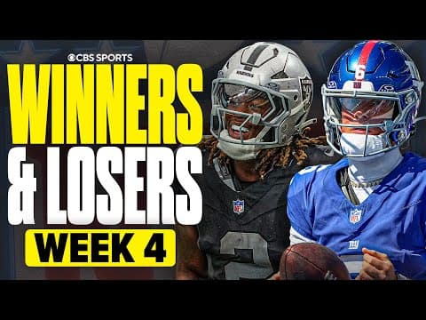 Biggest WINNERS & LOSERS From NFL Week 4 | Jaxson Dart Shines in Debut, Bears Spoil Jeanty's BIG Day