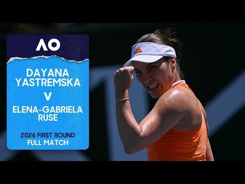Dayana Yastremska v Elena-Gabriela Ruse Full Match | Australian Open 2026 First Round