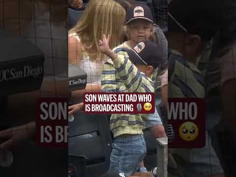 Gordon Beckham's son waved at him while he was calling the White Sox game 🥹