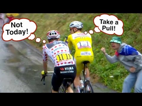 Vingegaard REFUSES to Pull with Pogacar on La Plagne | Tour de France 2025 Stage 19