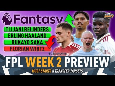 Fantasy Premier League: Gameweek 2 PREVIEW | Transfer TARGETS | Wirtz FPL STRUGGLES | Morning Footy
