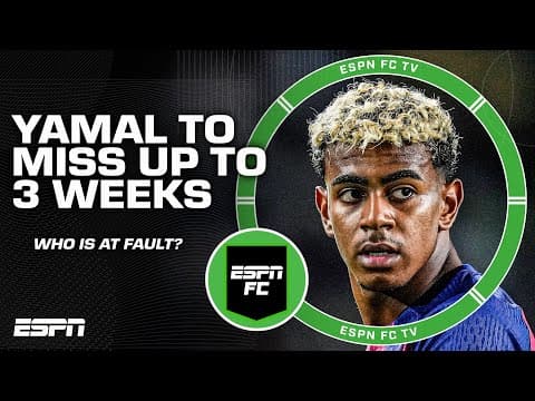 Lamine Yamal to miss up to 3 weeks with injury 👀 Which coach wasn't telling the truth? 😳 | ESPN FC