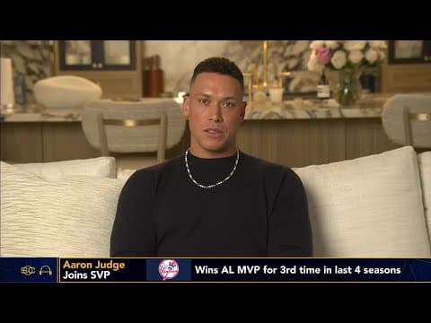 Aaron Judge reacts to winning his 3rd AL MVP in the last 4 seasons 🏆 | SC with SVP