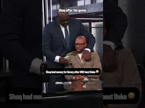 Kenny got a payday from Shaq after North Carolina defeated Duke 😂