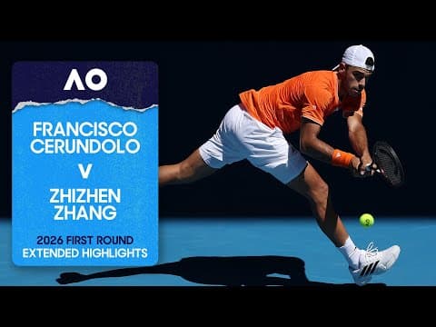 Francisco Cerundolo v Zhizhen Zhang Extended Highlights | Australian Open 2026 First Round