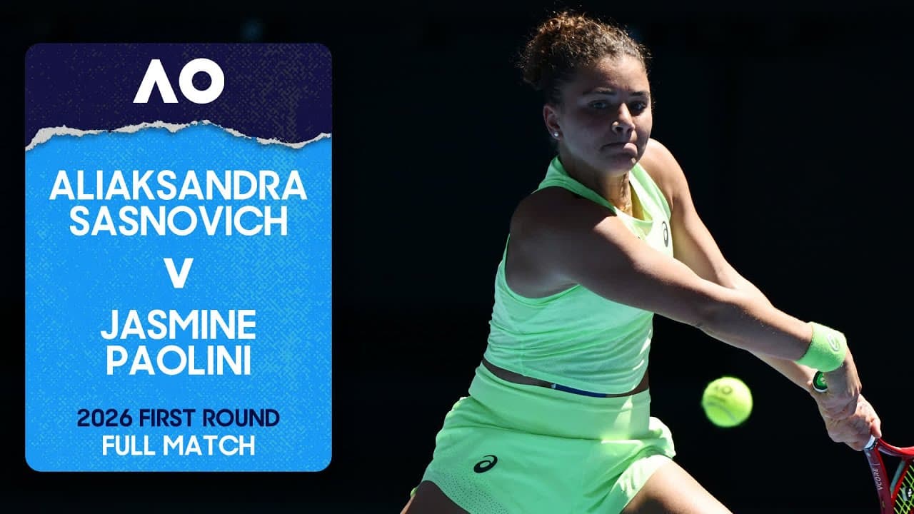 Aliaksandra Sasnovich v Jasmine Paolini Full Match | Australian Open 2026 First Round