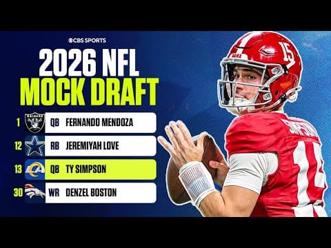 2026 NFL Mock Draft: Rams take QB Ty Simpson at No. 13 with Stafford's future in the air