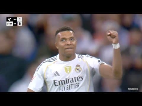 JUDE BELLINGHAM WITH AN INCREDIBLE ASSIST TO MBAPPE TO OPEN THE SCORING IN EL CLASICO 🔥