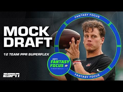 Fantasy Focus 12-Team PPR Superflex Mock Draft  🏈