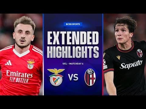Benfica vs. Bologna: Extended Highlights | UCL League Phase MD 6 | CBS Sports Golazo