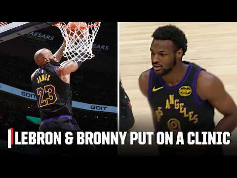 LIKE FATHER, LIKE SON 🔥 LeBron James & Bronny James FLUSH IT DOWN in Washington | NBA on ESPN