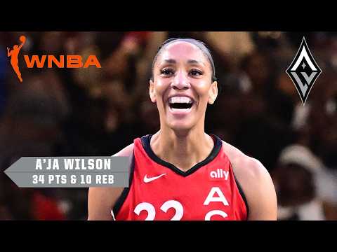 A'ja Wilson SHOWS OUT AGAIN 👏 34 PTS & 10 REB in the Aces' 12th-straight win 📈 | WNBA on ESPN