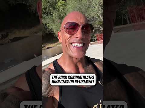 The Rock congratulates John Cena on retirement 🐐 (via @therock/IG)