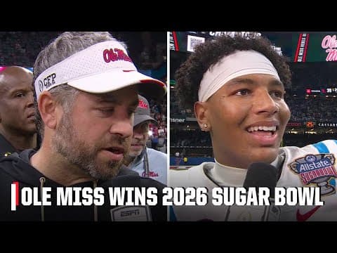 Pete Golding & Trinidad Chambliss react to Ole Miss winning Sugar Bowl🔥 | ESPN College Football