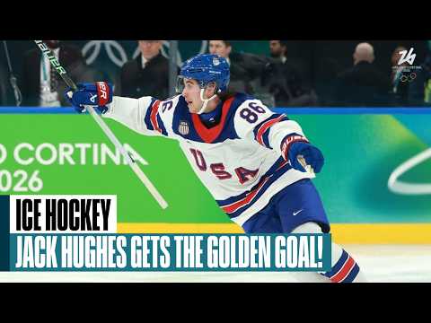 All angles: Jack Hughes' game-winner for gold vs. Canada