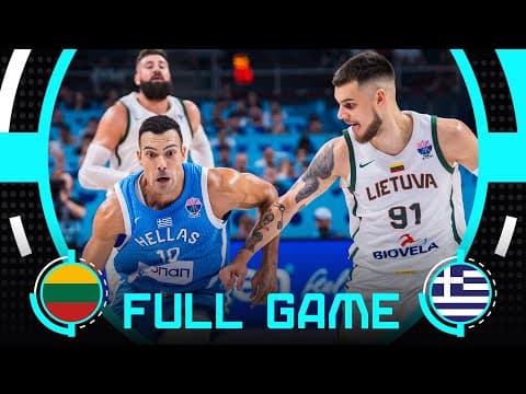 Quarter-Finals | Lithuania v Greece | Full Basketball Game | FIBA EuroBasket 2025