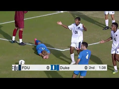 PK decides Duke-FDU NCAA men's soccer first round game in final minutes