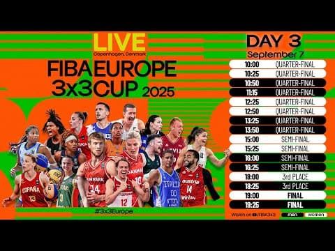 LIVE 🔴 FIBA 3x3 Europe Cup 2025 | Quarter-Finals - Session 1 | #3x3Basketball
