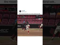 she missed the intentional walk..