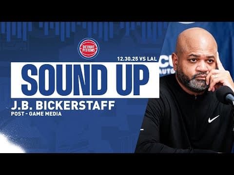 Post-Game Press Conference: J.B. Bickerstaff | Pistons vs. Lakers | 12.30.2025