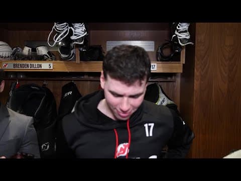 Nemec, Markstrom, Meier, Nico & Keefe after 3-2 OT win over Blues