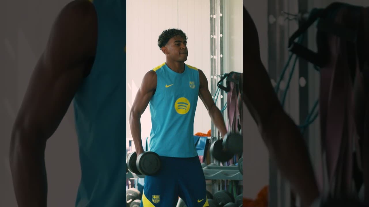 A recovery session with Lamine Yamal 👊 #shorts #fcbarcelona