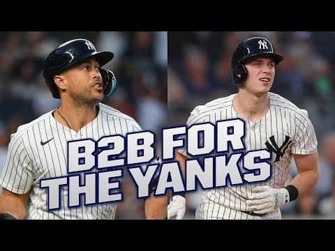 BACK-TO-BACK: Stanton and Rice slug back-to-back home runs against the Twins! 💪