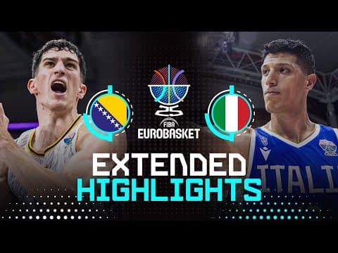 Bosnia and Herzegovina 🇧🇦 vs Italy 🇮🇹 | Extended Highlights | FIBA EuroBasket 2025