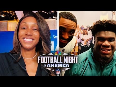 Jalen Hurts says he 'knew' Jordan Davis would make a play for Eagles on FaceTime | FNIA | NFL on NBC
