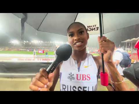 Masai Russell After 12.53 In Rainy Conditions For 2nd Place At Lausanne Diamond League 100m Hurdles