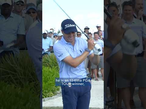 Tiger Woods teasing Justin Thomas on the first tee in 2019 😂