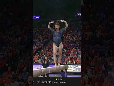Huge 9.900 for Sarah on beam 💖#cal #calbears #ncaagymnastics #collegegymnastics #gymnasticsbeam