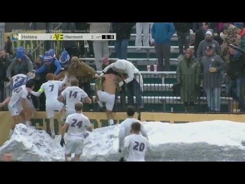 Full OT from Hofstra-Vermont thriller in NCAA men's soccer second round
