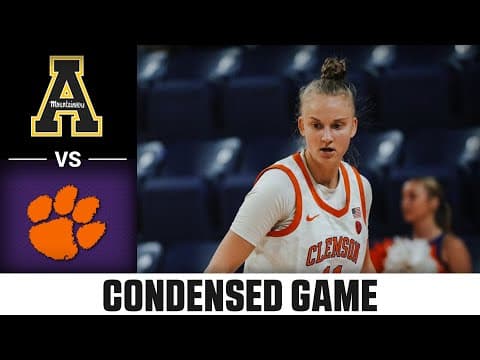 Appalachian State vs. Clemson Condensed Game| 2025-26 ACC Women's Basketball
